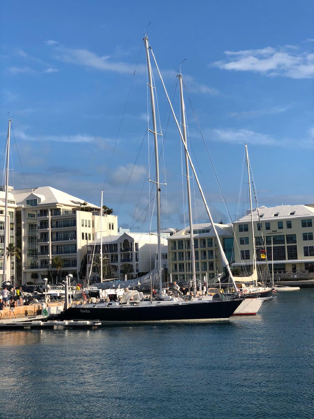 Fearless docked at the Royal Bermuda Yacht Club