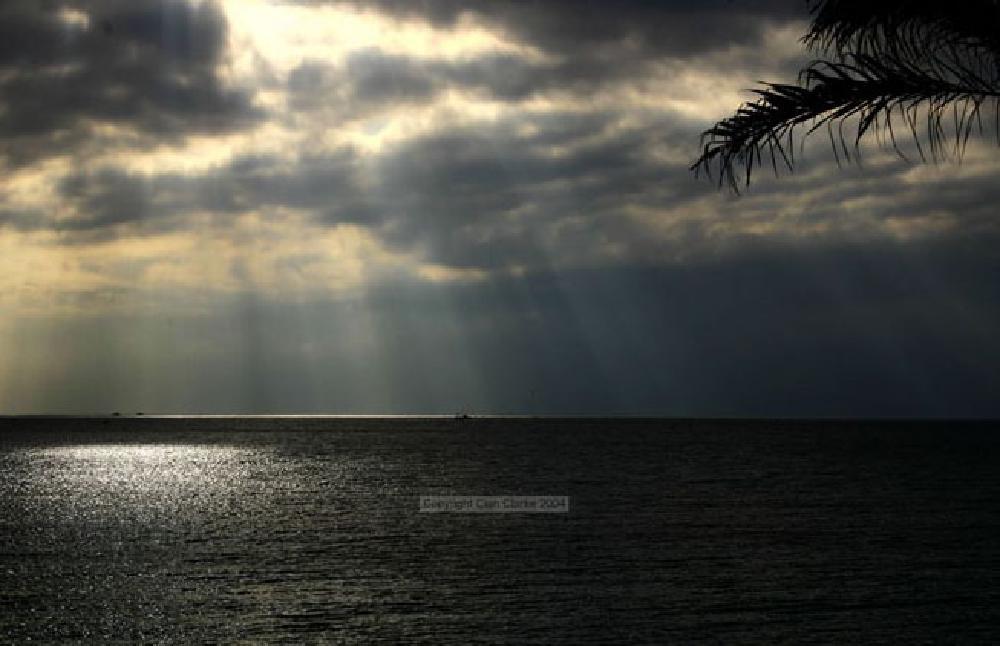 Sun breaks through the clouds, Marbella