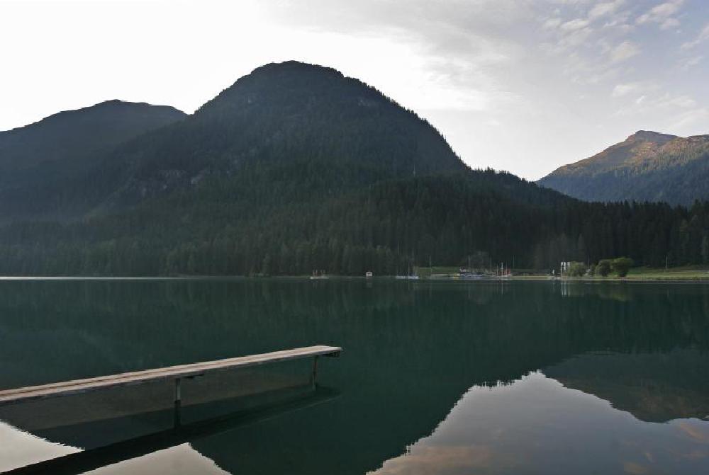 Lake in Davos during the day